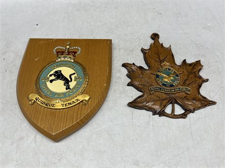 2 MILITARY PLAQUES 5”