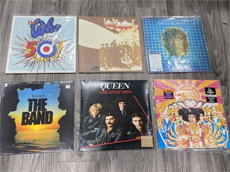 6 MISC RECORDS (Great condition, bottom 3 in pic are sealed)