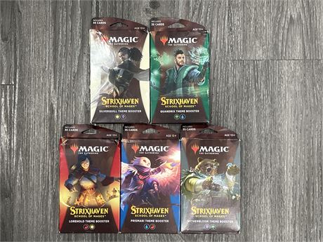 5 SEALED MAGIC THE GATHERING STRIXHAVEN THEME BOOSTER PACKS