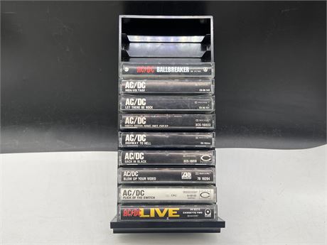 10 ASSORTED AC/DC CASSETTES