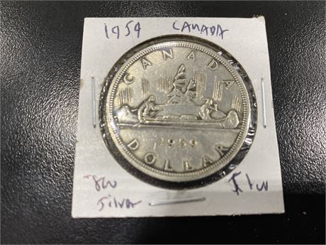 1959 CANADIAN DOLLAR SILVER COIN