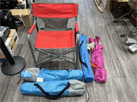 5 FOLD UP CAMPING CHAIRS