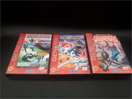 COLLECTION OF SEGA GENESIS GAMES IN BOX - VERY GOOD CONDITION