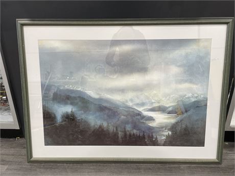 SIGNED ORIGINAL WATERCOLOUR BY N. TAYLOR STONINGTON “INSIDE PASSAGE”