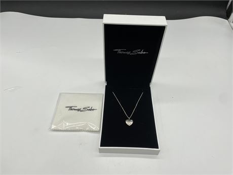 THOMAS SABO STERLING HEART LOCKET + CHAIN - SIGNED NEW IN BOX