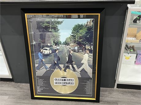 THE BEATLES ABBEY ROAD FRAMED VERTICAL COLLAGE - 29”x38”