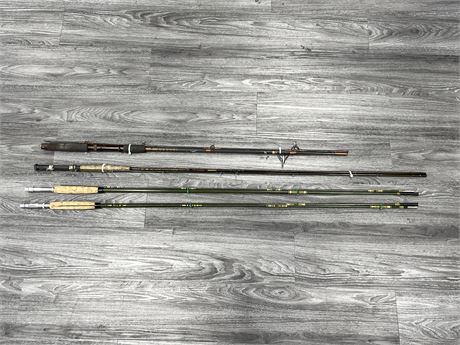 (3) 8’6” FLY RODS & (1) 7’6” SPINNING ROD