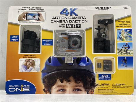 EXPLORE ONE 4K ACTION CAMERA NEW IN BOX