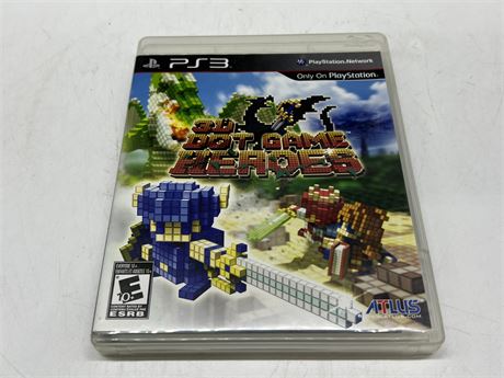 3D DOT GAME HEROES - PS3 - EXCELLENT CONDITION