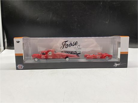 (SEALED) M2 MACHINES DIECAST 1969 FORD F-350 & FOOSE COUPE