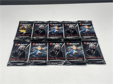 10 SEALED MAGIC THE GATHERING - CORE SET 2020 BOOSTER PACKS