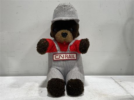 CN RAIL TEDDY BEAR (14” TALL)