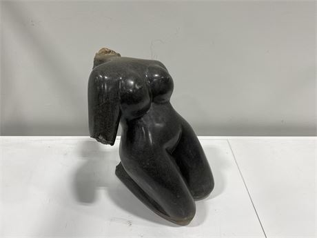 LARGE SOAP STONE FIGURE (16” tall, very heavy)