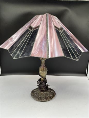 STAINED GLASS LAMP (15”X9”)