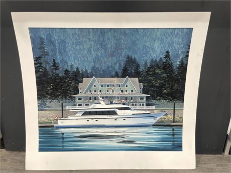 ORIGINAL RENDERING ROYAL VANCOUVER YACHT CLUB SIGNED BY EXPO 86 COMMISSIONED