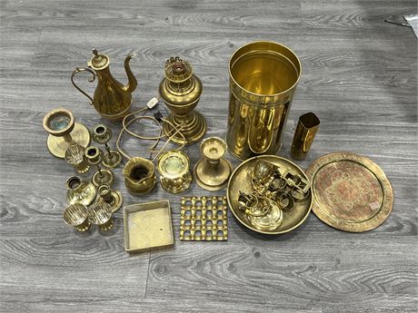 LARGE LOT OF BRASS