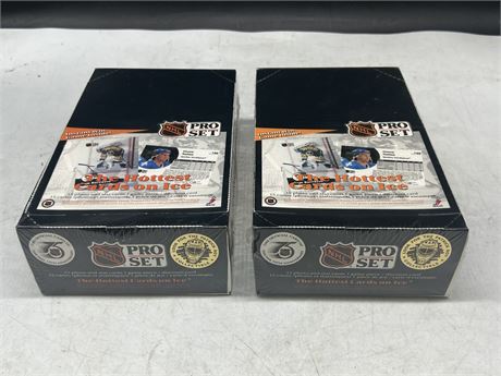 2 SEALED NHL 1991 PROSET BOXES