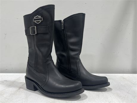 AS NEW HARLEY DAVIDSON BOOTS - SPECS IN PHOTOS