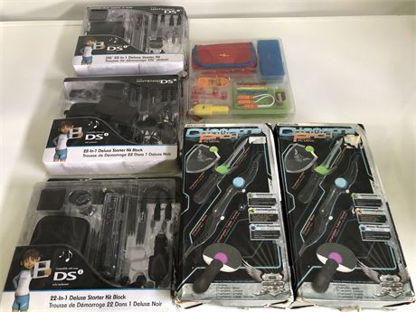 (NEW) NINTENDO DS ACCESSORIES & CHAMPIONS PACH LOT