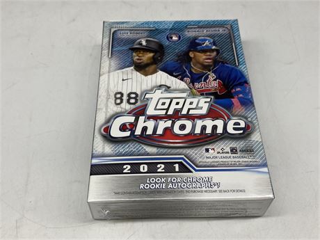 SEALED 2021 TOPPS CHROME MLB CARD BOX