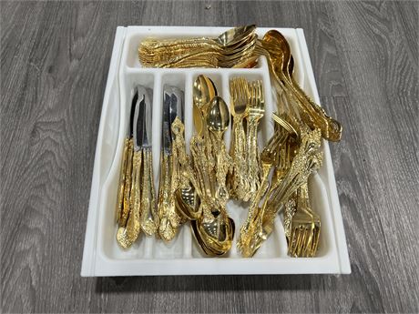 GOLD PLATED CUTLERY SET