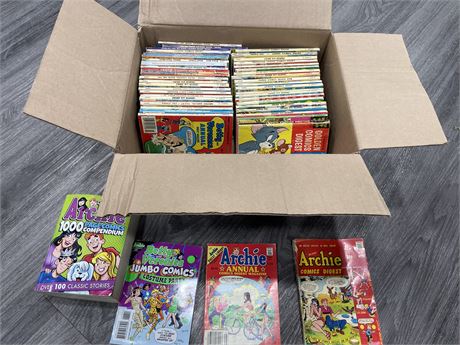 BOX OF ARCHIE COMIC BOOKS