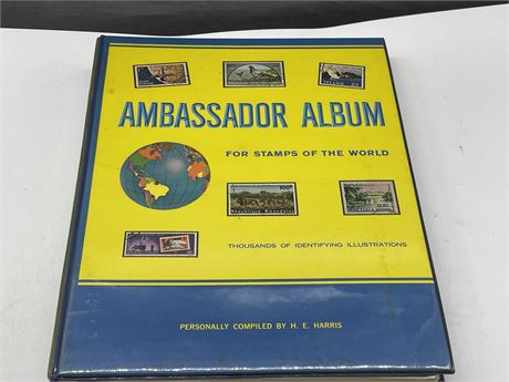 AMBASSADOR STAMP ALBUM FULL OF STAMPS