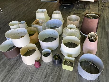 LARGE LOT OF MISC. LAMP SHADES