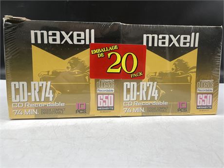 SEALED MAXWELL 20 PACK CD-R74