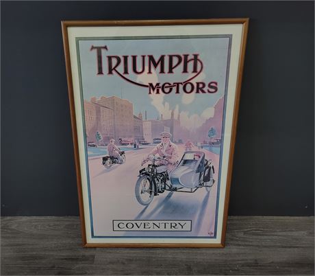 TRIUMPH MOTOR PICTURE (28x19")