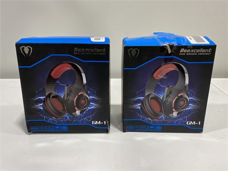 2 NEW BEEXCELLENT GAMING HEADSETS