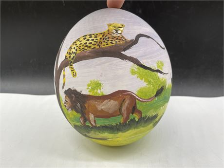 PAINTED OSTRICH EGG (6”)