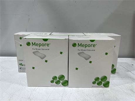 5 BOXES OF ADHESIVE SURGICAL DRESSINGS - 50 PER BOX (3.6”x4”)