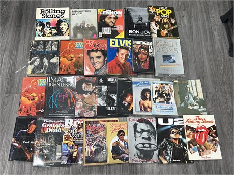 LARGE LOT OF MUSIC RELATED LARGE FORMAT BOOKS
