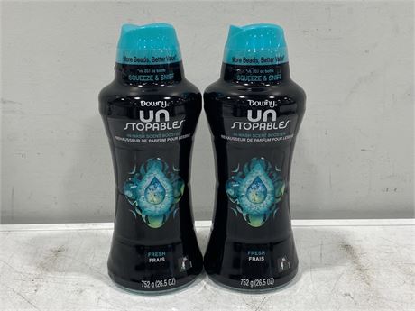2 NEW DOWNY UN STOPABLES IN-WASH SCENT BOOSTERS