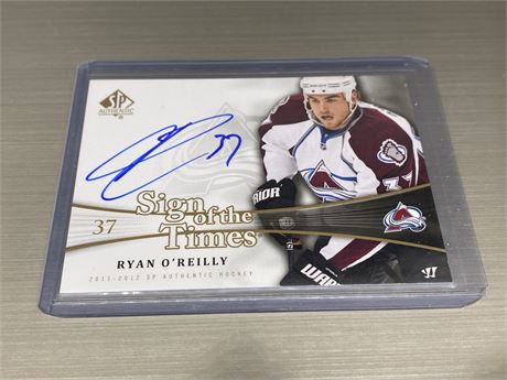 2012 RYAN O’REILLY AUTOGRAPHED UD SP AUTHENTIC CARD