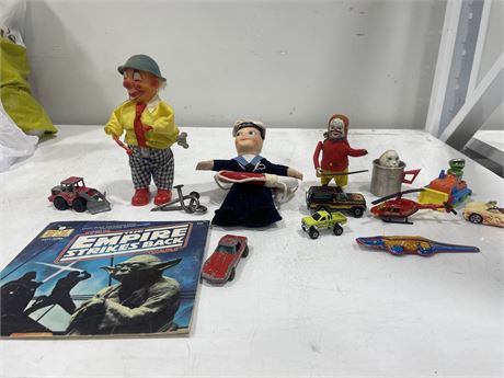 VINTAGE STAR WARS RECORD, TIN TOYS, SHIP LIFE JACKET WITH DOLL