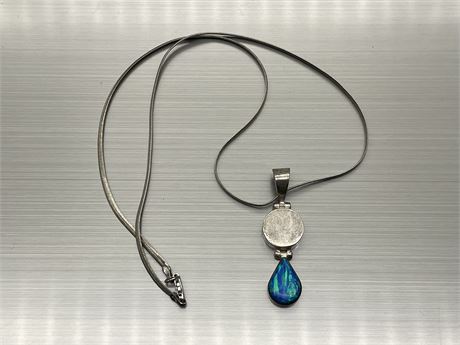 925 STERLING ITALY NECKLACE AND PENDANT