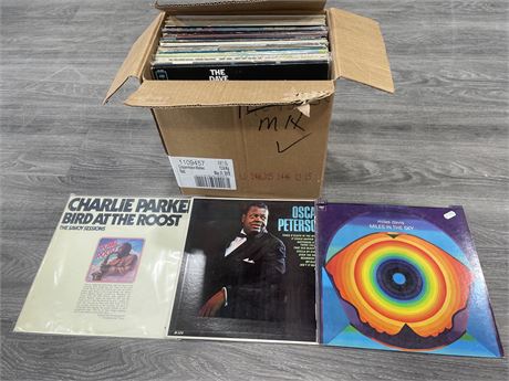 BOX OF MISC JAZZ RECORDS - CONDITION VARIES