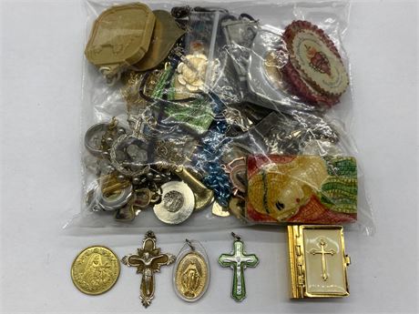 LARGE LOT OF MISC. RELIGIOUS ITEMS