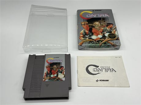 CONTRA - NES COMPLETE W/BOX & MANUAL - EXCELLENT COND