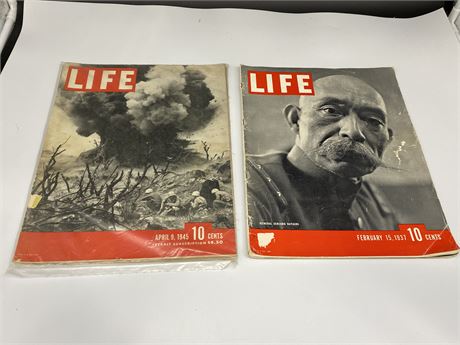 1937 & 1945 LIFE MAGAZINES