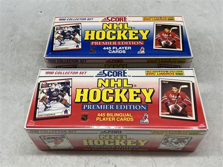 2 SEALED 1990 NHL SCORE COLLECTOR SETS