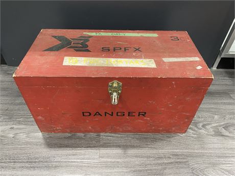 WOOD “DANGER” BOX