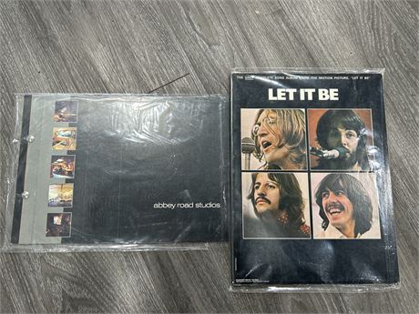 RARE VINTAGE ABBEY ROAD STUDIO BOOK & LET IT BE SONG BOOK
