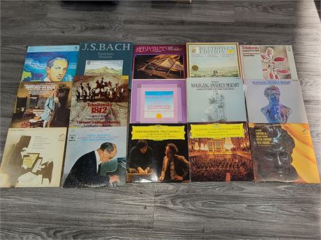 15 CLASSICAL MUSIC RECORDS (very good condition)
