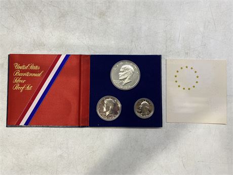 1776-1976 UNITED STATES BICENTENNIAL SILVER PROOF COIN SET