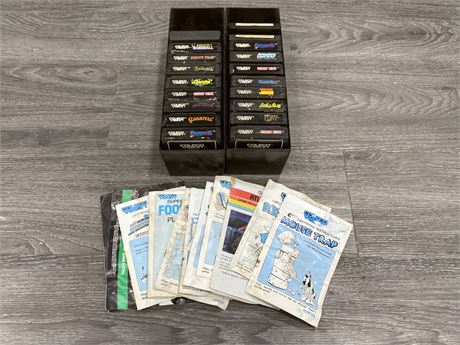 19 COLECO VISION GAMES - SOME W/INSTRUCTIONS (NOT TESTED - AS IS)