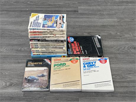 LOT OF VINTAGE CAR MANUALS - SOME SEALED NEW OLD STOCK