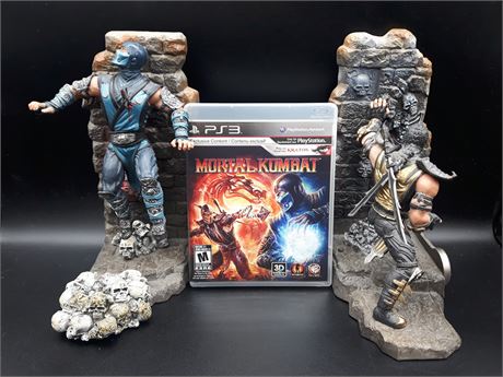 MORTAL KOMBAT WITH COLLECTORS EDITION BOOKENDS (RARE) - PS3